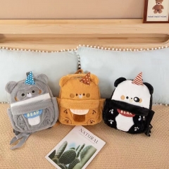 3 Styles Bear Cartoon Plush Anime Backpack Bag