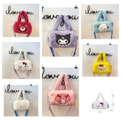 7 Styles Sanrio Cartoon Plush Anime Handbag Bag