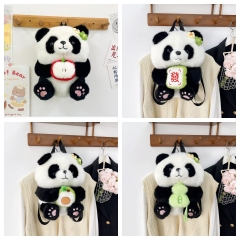 4 Styles Panda Cartoon Plush Anime Backpack Bag
