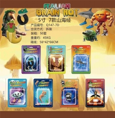 7pcs/set Italian Brainrot Cartoon Surprise Blind Box Anime Card