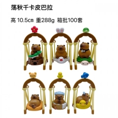 6pcs/set 10.5cm Capybara Cartoon Anime PVC Figures