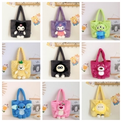 11 Styles Sanrio Cartoon Plush Anime Handbag Bag