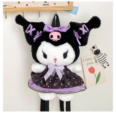 2 Styles Sanrio Kuromi Cartoon Anime Plush Backpack Bag