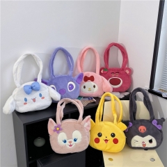 10 Styles Pokemon Pikachu Doraemon Cartoon Plush Anime Crossbody Bag