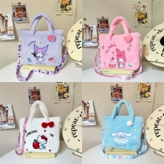 5 Styles Sanrio Kuromi My Melody Cartoon Plush Anime Crossbody Bag