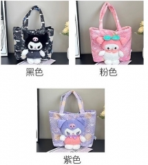 3 Styles Sanrio Kuromi Cartoon Plush Anime Handbag Bag