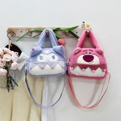 7 Styles Sanrio Kuromi Cartoon Plush Anime Crossbody Bag