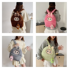 5 Styles POP MART Labubu Cartoon Plush Anime Backpack Bag