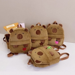 4 Styles Capybara Cartoon Plush Anime Backpack Bag