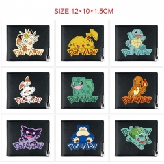10 Styles Pokemon Cartoon Purse Anime Short Wallet
