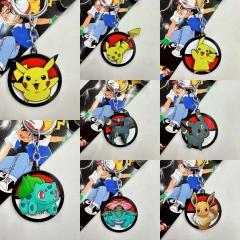 8 Styles Pokemon Cartoon Anime Alloy Keychain