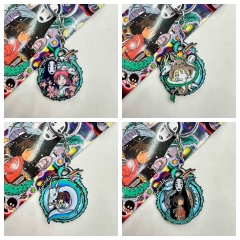 6 Styles Spirited Away Cartoon Anime Alloy Keychain