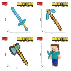 4 Styles Minecraft Cartoon Anime Miniature Building Blocks