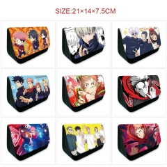10 Styles Jujutsu Kaisen Cartoon Pattern Pencil Case Anime Pencil Bag