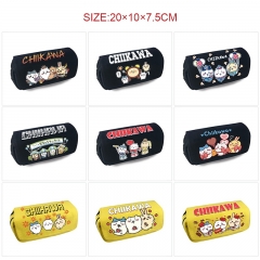 10 Styles Chiikawa Cartoon Canvas Pattern Pencil Case Anime Pencil Bag