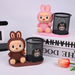 创意拉布布笔筒大容量多功能ins风简约桌面收纳神器学生文具办公