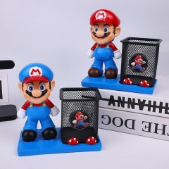 创意马里奥笔筒大容量多功能ins风简约桌面收纳神器学生文具办公