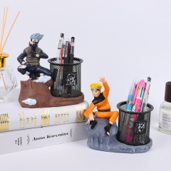 卡通树脂收纳卡卡西火影鸣人笔筒摆件毕业学生礼物办公室桌面摆饰