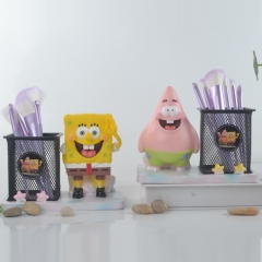 海绵宝宝笔筒大容量多功能ins风简约桌面收纳神器学生文具办公收