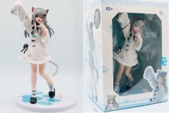 眯眼甘城猫娘，22CM，260克