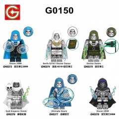 6 Styles Marvel Comics Cartoon Anime Miniature Building Blocks