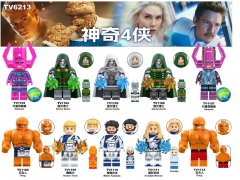30 Styles Fantastic Four Cartoon Anime Miniature Building Blocks
