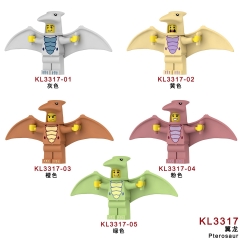 儿童拼装积木KL3317恐龙拼插积木人仔男孩子玩具袋装批发外贸