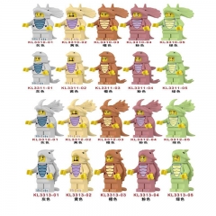 KL3310三角龙KL3311拼装积木KL3312恐龙人仔KL3313玩具袋装外贸