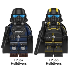 2 Styles Helldivers Cartoon Anime Miniature Building Blocks