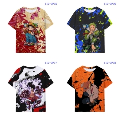 5 Styles One Piece Cartoon Pattern Anime T-shirt
