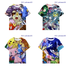 5 Styles Pokemon Cartoon Pattern Anime T-shirt
