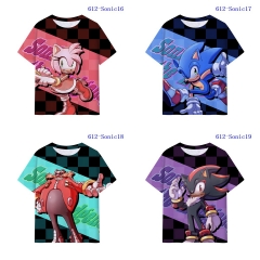 5 Styles Sonic the Hedgehog Cartoon Pattern Anime T-shirt
