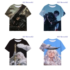 5 Styles Berserk Cartoon Pattern Anime T-shirt