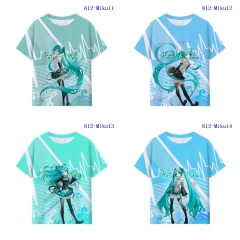 5 Styles Hatsune Miku Cartoon Pattern Anime T-shirt