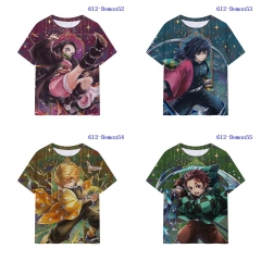 5 Styles Demon Slayer: Kimetsu no Yaiba Cartoon Pattern Anime T-shirt