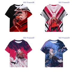 5 Styles Darling In The Franxx Cartoon Pattern Anime T-shirt