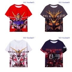 5 Styles Mobile Suit Gundam Cartoon Pattern Anime T-shirt
