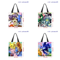 33*38cm 5 Styles Pokemon  Cartoon Shopping Bag Canvas Anime Handbag