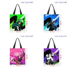 33*38cm 5 Styles Jujutsu Kaisen Cartoon Shopping Bag Canvas Anime Handbag