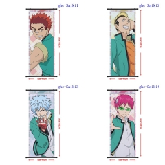 40*102cm 5 Styles The Disastrous Life of Saiki K. Cartoon Wallscrolls Waterproof Anime Wallscrolls