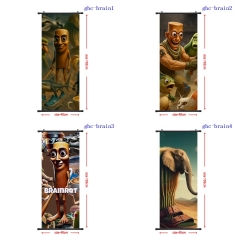 40*102cm 8 Styles Italian Brainrot Cartoon Wallscrolls Waterproof Anime Wallscrolls