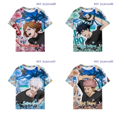 5 Styles Jujutsu Kaisen Cartoon Pattern Anime T-shirt