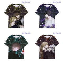 5 Styles Death Note Cartoon Pattern Anime T-shirt