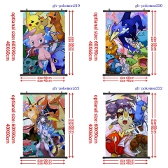 2 Sizes 5 Styles Pokemon  Cartoon Wallscrolls Waterproof Anime Wallscrolls