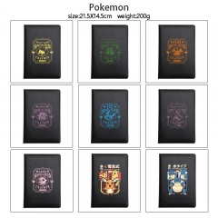 12 Styles Pokemon Cartoon PU Stationery Anime Notebook