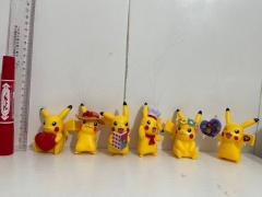 6pcs/set 9cm Pokemon Pikachu Cartoon Anime PVC Figure Toy