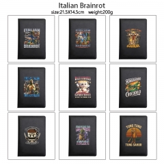 Italian-Brainrot 动漫印花pu车线笔记本硬皮本
