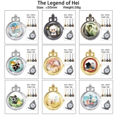 14 Styles The Legend of Hei Cartoon Rotational Anime Small Necklace Pocket Watch