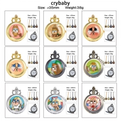 14 Styles crybaby Cartoon Rotational Anime Small Necklace Pocket Watch