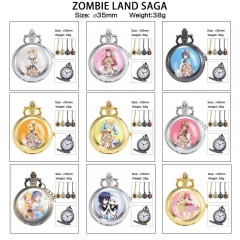 18 Styles ZOMBIE LAND SAGA Cartoon Rotational Anime Small Necklace Pocket Watch
